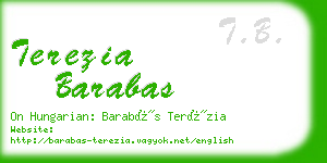 terezia barabas business card